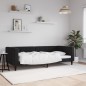 vidaXL Sofá cama terciopelo negro 90x190 cm vidaXL Sofá cama terciopelo negro 90x190 cm