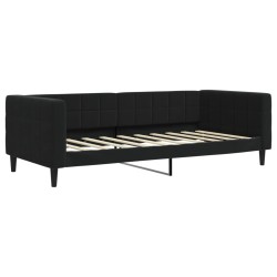 vidaXL Sofá cama terciopelo negro 90x190 cm