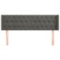 vidaXL Cabecero de terciopelo gris oscuro 163x16x78/88 cm vidaXL Cabecero de terciopelo gris oscuro 163x16x78/88 cm