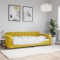vidaXL Sofá cama terciopelo amarillo 90x200 cm vidaXL Sofá cama terciopelo amarillo 90x200 cm