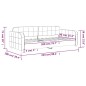 vidaXL Sofá cama terciopelo amarillo 90x200 cm vidaXL Sofá cama terciopelo amarillo 90x200 cm