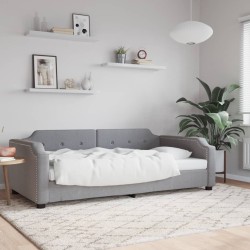 vidaXL Sofá cama tela gris claro 90x190 cm