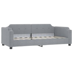 vidaXL Sofá cama tela gris claro 90x190 cm