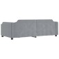 vidaXL Sofá cama tela gris claro 90x190 cm vidaXL Sofá cama tela gris claro 90x190 cm