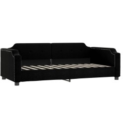 vidaXL Sofá cama tela negro 90x190 cm