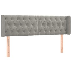 vidaXL Cabecero de terciopelo gris claro 147x16x78/88 cm