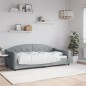 vidaXL Sofá cama tela gris claro 90x190 cm vidaXL Sofá cama tela gris claro 90x190 cm