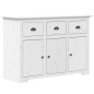 vidaXL Aparador BODO madera maciza de pino blanco 115x43x79,5 cm
