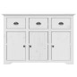 vidaXL Aparador BODO madera maciza de pino blanco 115x43x79,5 cm