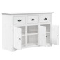 vidaXL Aparador BODO madera maciza de pino blanco 115x43x79,5 cm