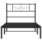 vidaXL Estructura de cama con cabecero metal negro 80x200 cm