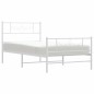 vidaXL Estructura cama metal cabecero y pie de cama blanca 100x190 cm vidaXL Estructura cama metal cabecero y pie de cama blanca 100x190 cm