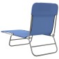 vidaXL Tumbonas plegables 2 uds acero y textilene azul