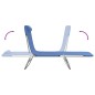 vidaXL Tumbonas plegables 2 uds acero y textilene azul