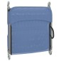 vidaXL Tumbonas plegables 2 uds acero y textilene azul