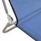 vidaXL Tumbonas plegables 2 uds acero y textilene azul