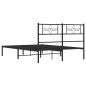 vidaXL Estructura de cama con cabecero metal negro 120x190 cm vidaXL Estructura de cama con cabecero metal negro 120x190 cm