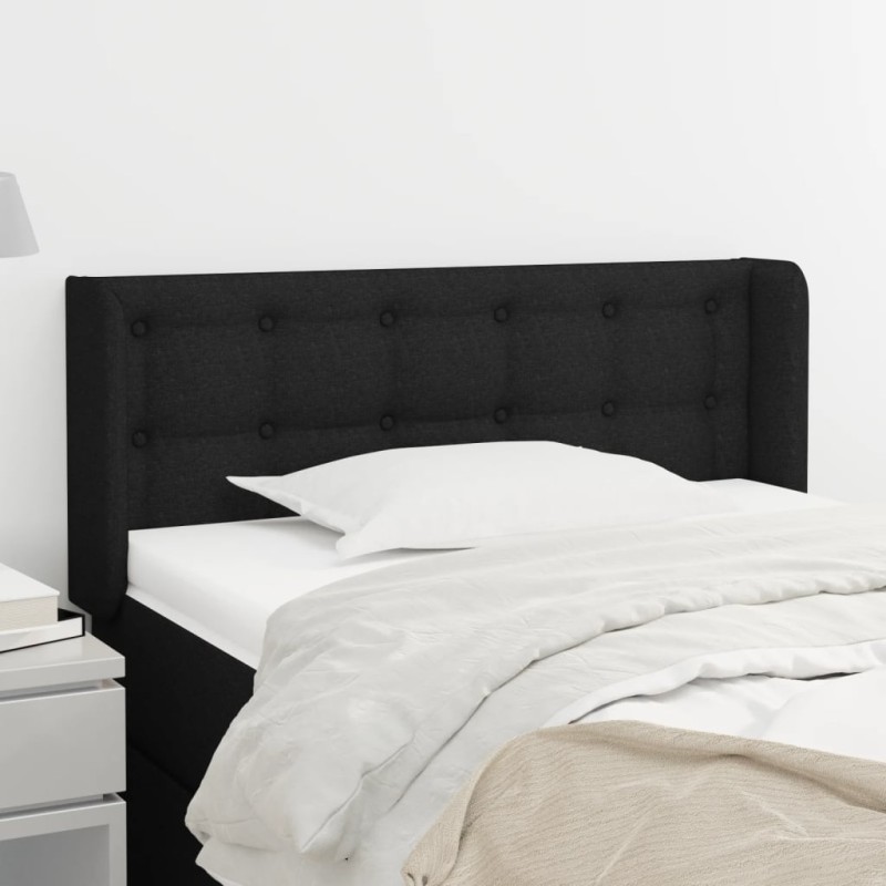 vidaXL Cabecero de tela negro 83x16x78/88 cm vidaXL Cabecero de tela negro 83x16x78/88 cm