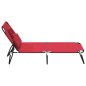 vidaXL Tumbona plegable acero recubrimiento en polvo tela Oxford rojo vidaXL Tumbona plegable acero recubrimiento en polvo tela Oxford rojo