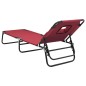 vidaXL Tumbona plegable acero recubrimiento en polvo tela Oxford rojo vidaXL Tumbona plegable acero recubrimiento en polvo tela Oxford rojo
