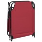 vidaXL Tumbona plegable acero recubrimiento en polvo tela Oxford rojo vidaXL Tumbona plegable acero recubrimiento en polvo tela Oxford rojo