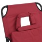 vidaXL Tumbona plegable acero recubrimiento en polvo tela Oxford rojo vidaXL Tumbona plegable acero recubrimiento en polvo tela Oxford rojo