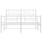 vidaXL Estructura cama metal con cabecero y estribo blanco 160x200 cm