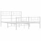 vidaXL Estructura cama metal con cabecero y estribo blanco 160x200 cm