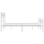 vidaXL Estructura cama metal con cabecero y estribo blanco 160x200 cm
