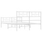 vidaXL Estructura cama metal con cabecero y estribo blanco 160x200 cm