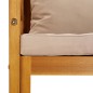 vidaXL Sillón de jardín madera maciza acacia con cojines gris taupe vidaXL Sillón de jardín madera maciza acacia con cojines gris taupe