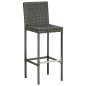 vidaXL Taburetes de cocina con cojines 6 uds ratán sintético gris vidaXL Taburetes de cocina con cojines 6 uds ratán sintético gris