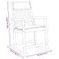 vidaXL Silla mecedora con cojines madera maciza acacia vidaXL Silla mecedora con cojines madera maciza acacia