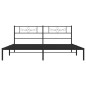 vidaXL Estructura de cama con cabecero metal negro 183x213 cm vidaXL Estructura de cama con cabecero metal negro 183x213 cm