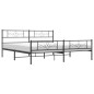 vidaXL Estructura de cama cabecero y pie de cama metal negro 193x203cm vidaXL Estructura de cama cabecero y pie de cama metal negro 193x203cm