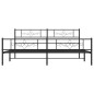 vidaXL Estructura de cama cabecero y pie de cama metal negro 193x203cm vidaXL Estructura de cama cabecero y pie de cama metal negro 193x203cm