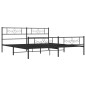 vidaXL Estructura de cama cabecero y pie de cama metal negro 193x203cm vidaXL Estructura de cama cabecero y pie de cama metal negro 193x203cm