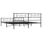 vidaXL Estructura de cama cabecero y pie de cama metal negro 193x203cm vidaXL Estructura de cama cabecero y pie de cama metal negro 193x203cm