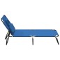 vidaXL Tumbona plegable tela Oxford acero recubrimiento en polvo azul vidaXL Tumbona plegable tela Oxford acero recubrimiento en polvo azul