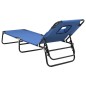 vidaXL Tumbona plegable tela Oxford acero recubrimiento en polvo azul vidaXL Tumbona plegable tela Oxford acero recubrimiento en polvo azul