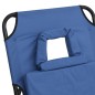 vidaXL Tumbona plegable tela Oxford acero recubrimiento en polvo azul vidaXL Tumbona plegable tela Oxford acero recubrimiento en polvo azul