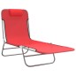 vidaXL Tumbonas plegables 2 uds acero y textilene rojo vidaXL Tumbonas plegables 2 uds acero y textilene rojo