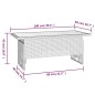 vidaXL Mesa jardín negra 100x50x43/63 cm madera maciza acacia y ratán