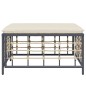 vidaXL Taburete de jardín con cojín ratán sintético beige vidaXL Taburete de jardín con cojín ratán sintético beige