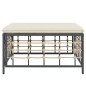 vidaXL Taburete de jardín con cojín ratán sintético beige vidaXL Taburete de jardín con cojín ratán sintético beige