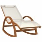 vidaXL Mecedora de textileno blanco y madera maciza de álamo vidaXL Mecedora de textileno blanco y madera maciza de álamo