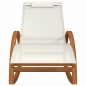 vidaXL Mecedora de textileno blanco y madera maciza de álamo vidaXL Mecedora de textileno blanco y madera maciza de álamo
