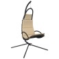 vidaXL Silla colgante de jardín con cojín acero y tela Oxford crema vidaXL Silla colgante de jardín con cojín acero y tela Oxford crema