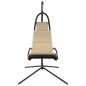 vidaXL Silla colgante de jardín con cojín acero y tela Oxford crema vidaXL Silla colgante de jardín con cojín acero y tela Oxford crema