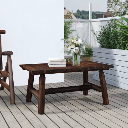 vidaXL Mesa de centro de madera maciza de abeto 90x50x41 cm 
